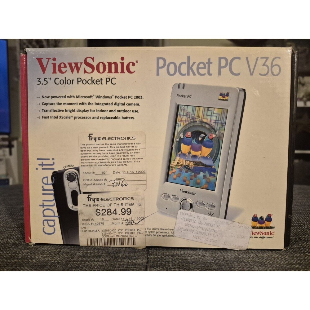 OB ViewSonic V37 Pocket PC Handheld PDA (VSMW27026-1M) Tested See pics/Read desc
